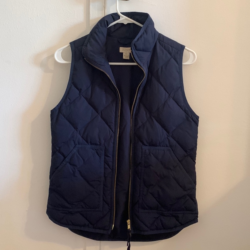 J. Crew Women’s Quilted Puffer Vest Navy Size XXS